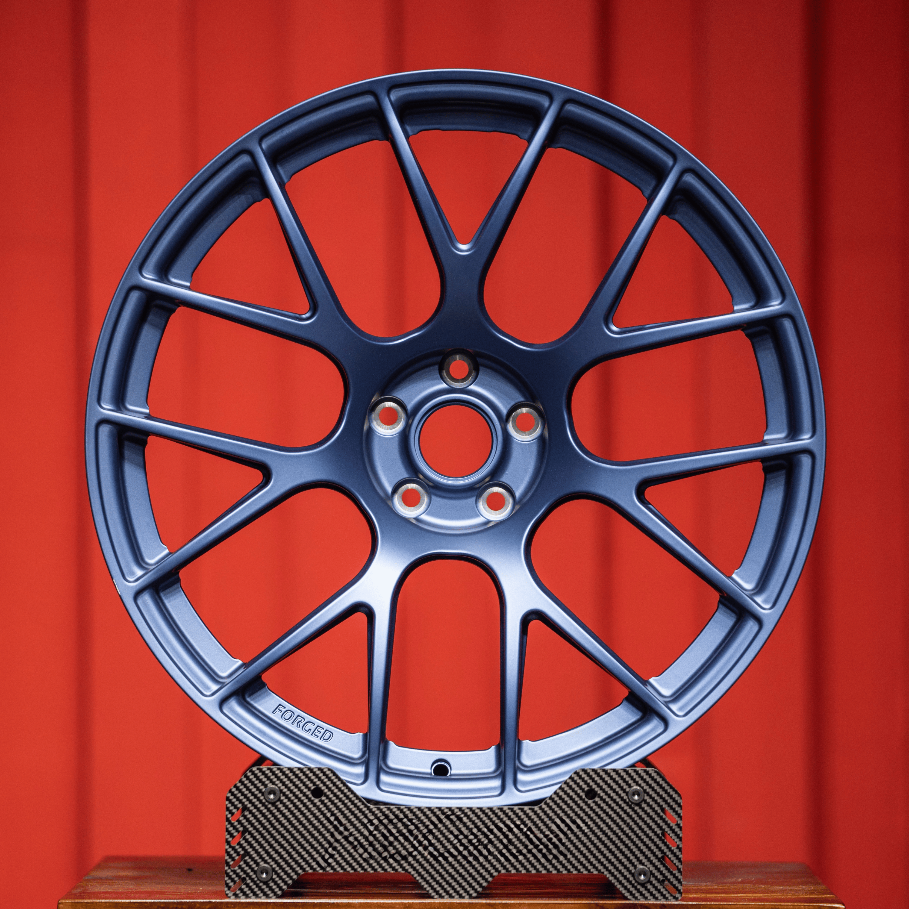 Custom Forged Multi-Spoke Wheels – Matte Blue 6061-T6 Aluminum Performance Rims (Luxury Fitment)