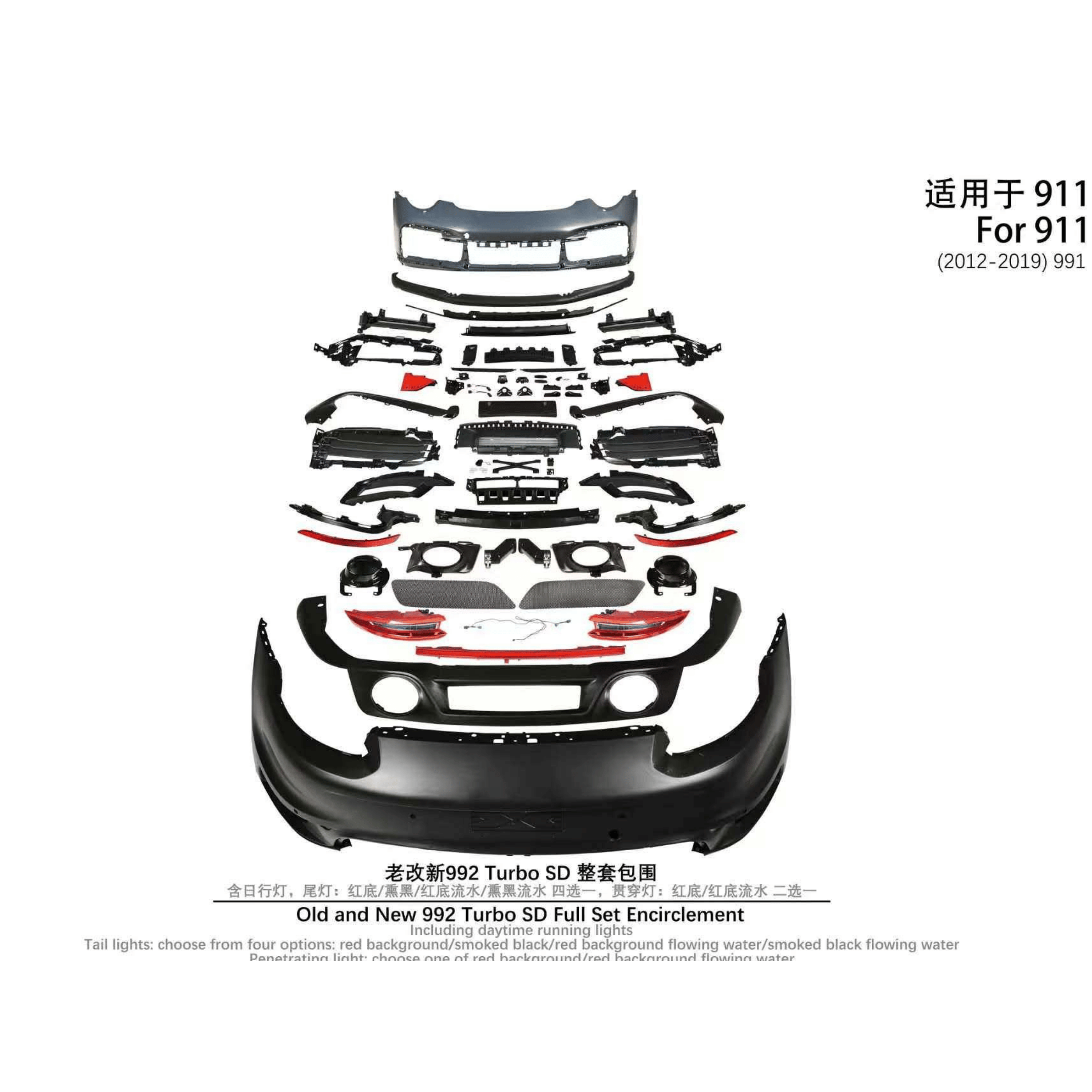 Porsche 911 991 (2012–2019) to 992 Turbo SD Style Full Body Kit Conversion