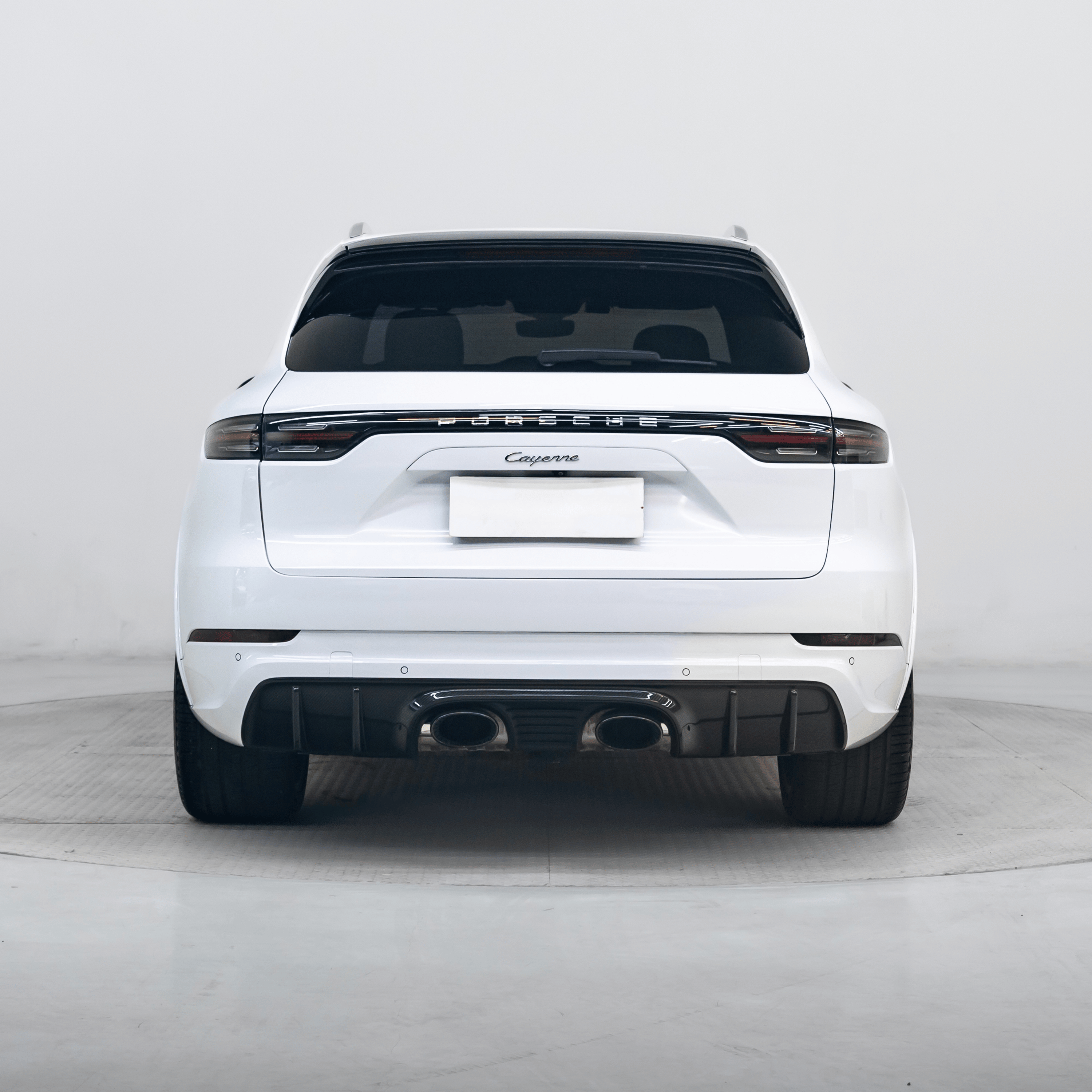 Turbo GT Style Rear Diffuser for Porsche Cayenne Coupe 9Y0.1 (2018–2023) – Carbon Fiber with Exhaust Tips | UMPARTS
