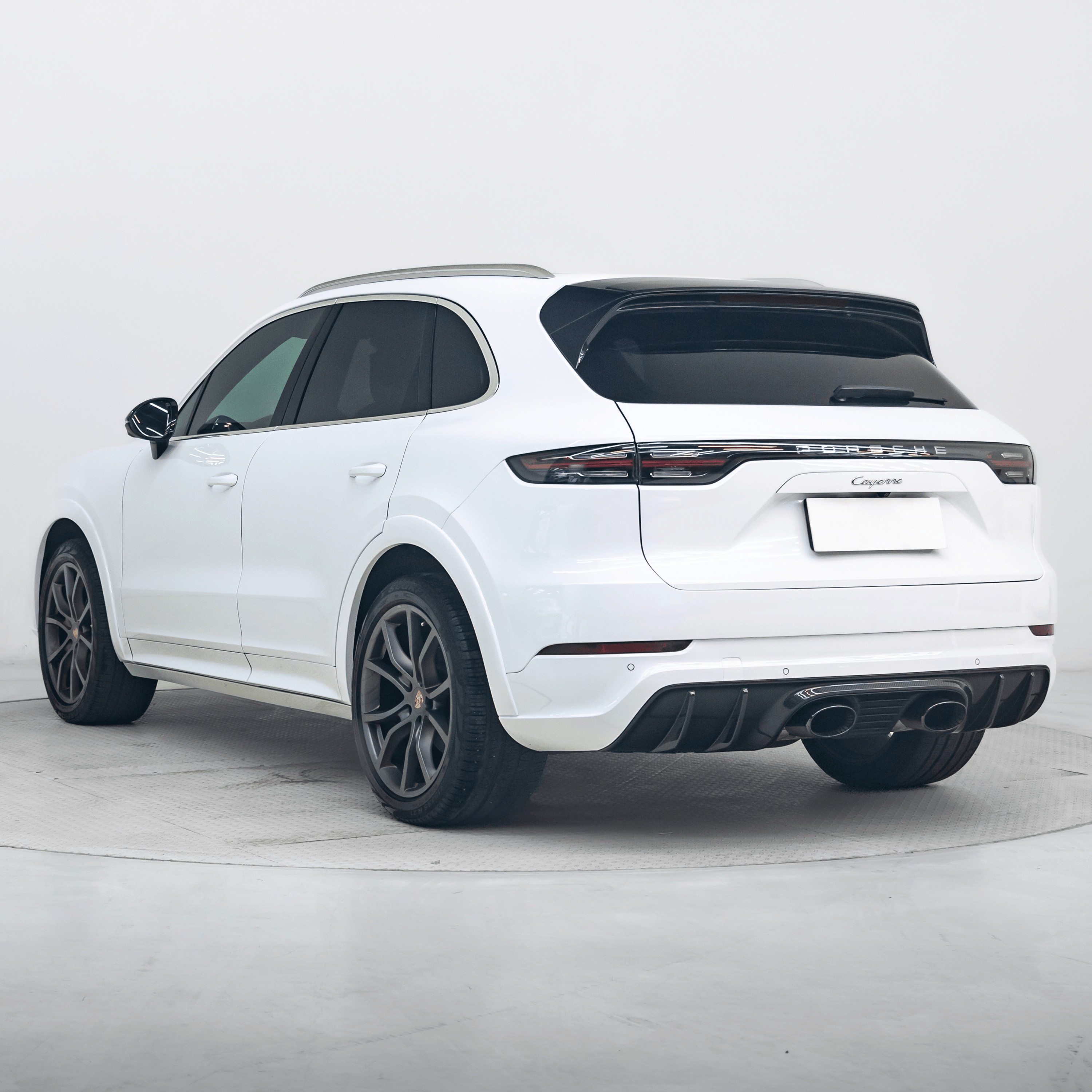Turbo GT Style Rear Diffuser for Porsche Cayenne Coupe 9Y0.1 (2018–2023) – Carbon Fiber with Exhaust Tips | UMPARTS