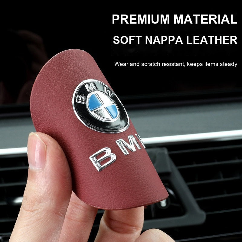 BMW leather cup holder coaster
