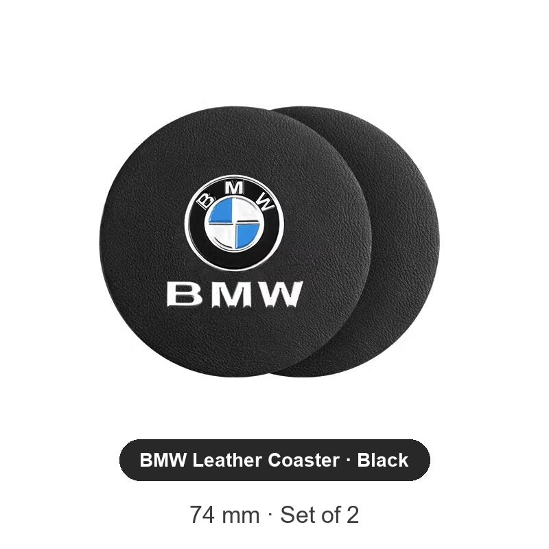 BMW leather cup holder coaster