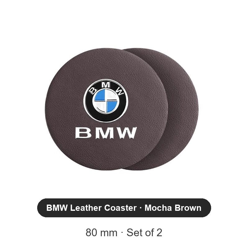 BMW leather cup holder coaster