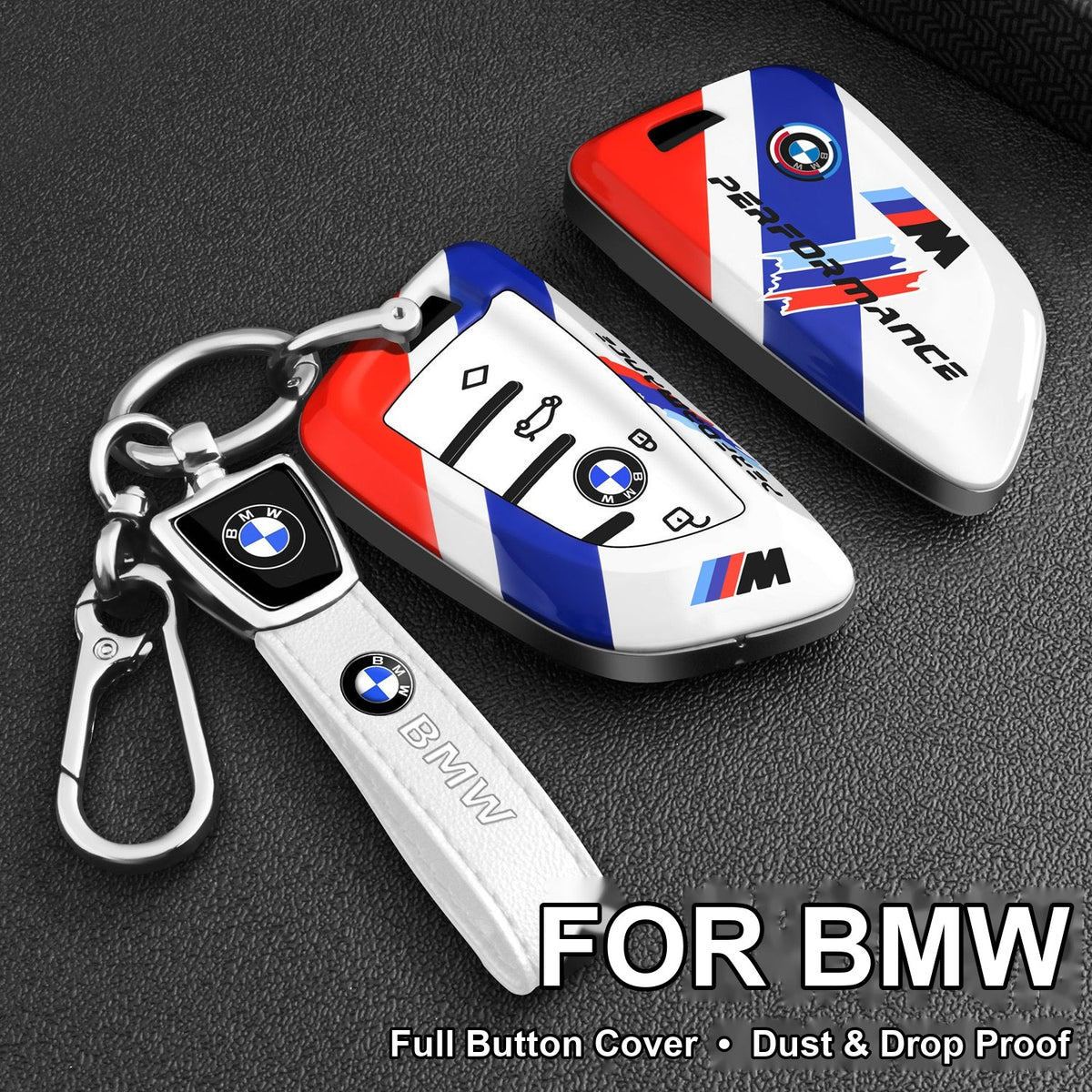 BMW key case with BMW keychain