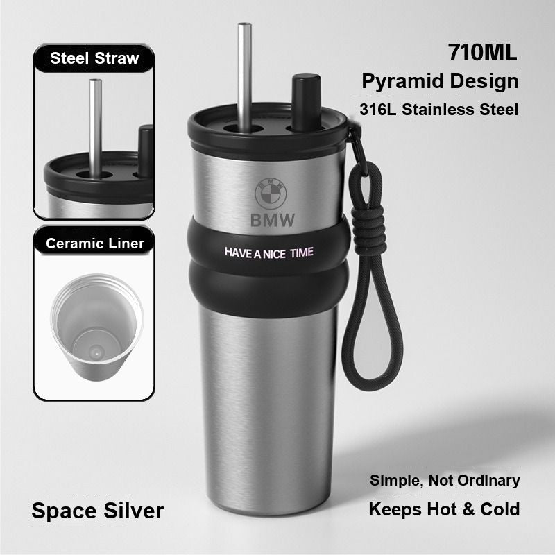 BMW tumbler - Silver - Ceramic liner