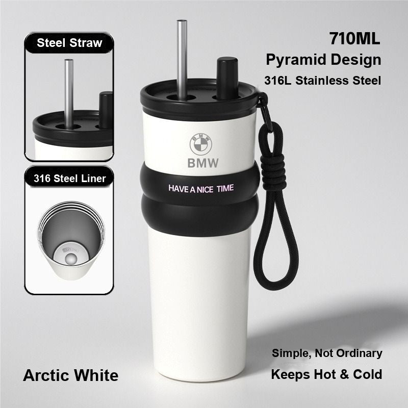 BMW tumbler - White - Stainless steel liner