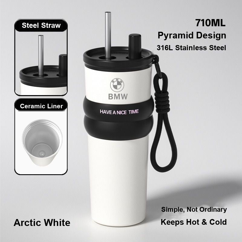 BMW tumbler - White - Ceramic liner