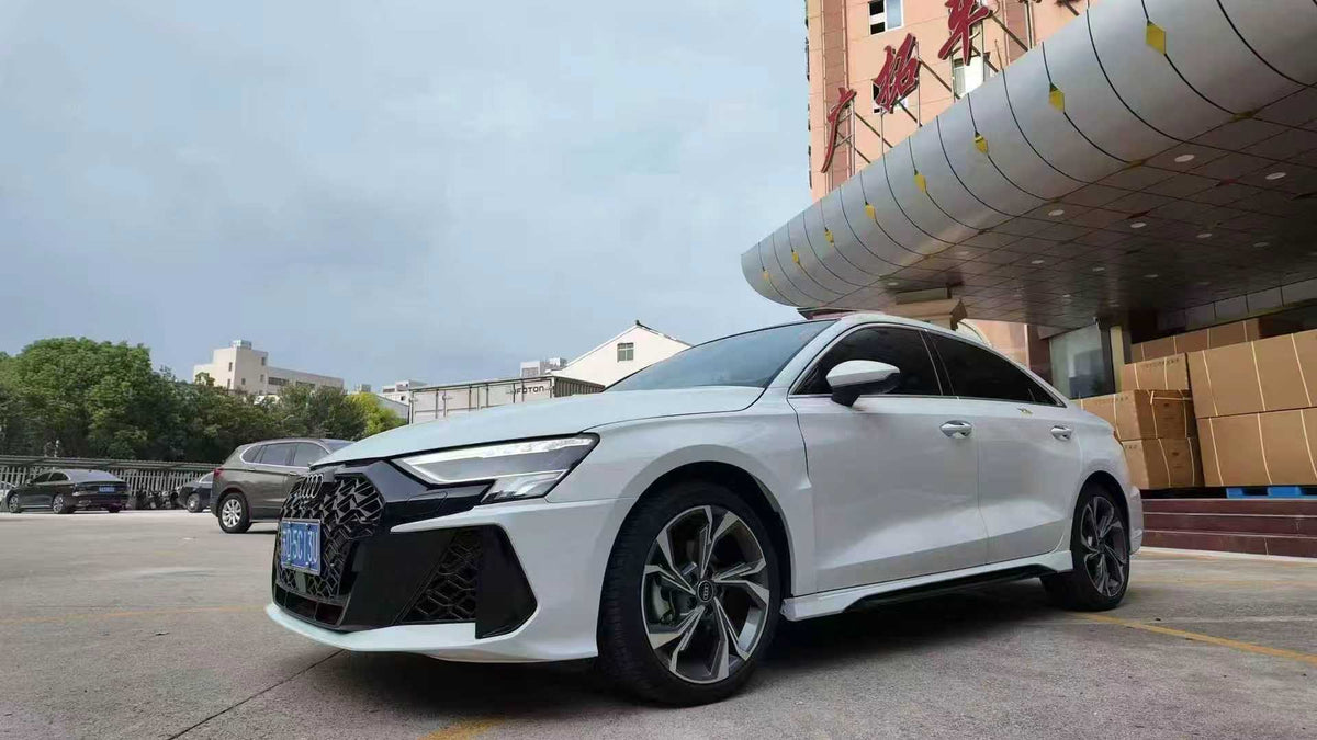 Audi A3 8Y (2024–2026) to RS3 Style Body Kit – Front & Rear Bumpers, Honeycomb Grille, Fenders, Side Skirts & Diffuser