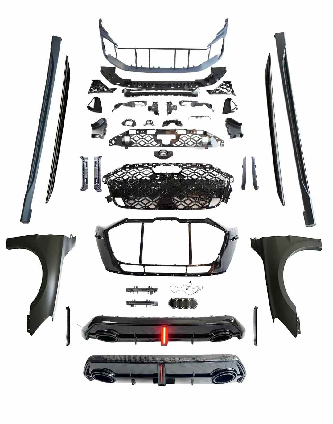 Audi A3 8Y (2024–2026) to RS3 Style Body Kit – Front & Rear Bumpers, Honeycomb Grille, Fenders, Side Skirts & Diffuser