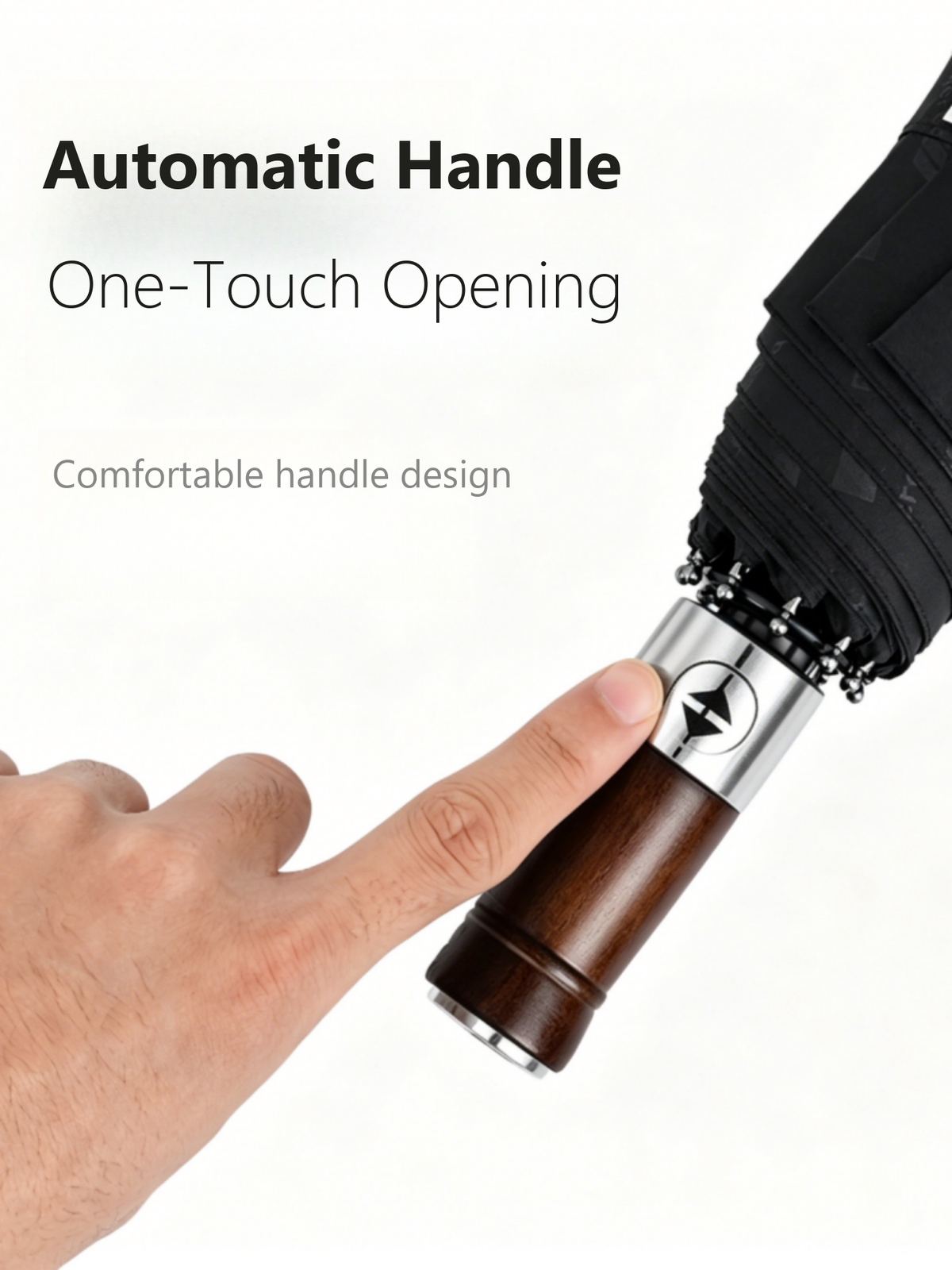 Wind-Resistant Umbrella for BMW M Fans, Automatic Folding or Long, Black